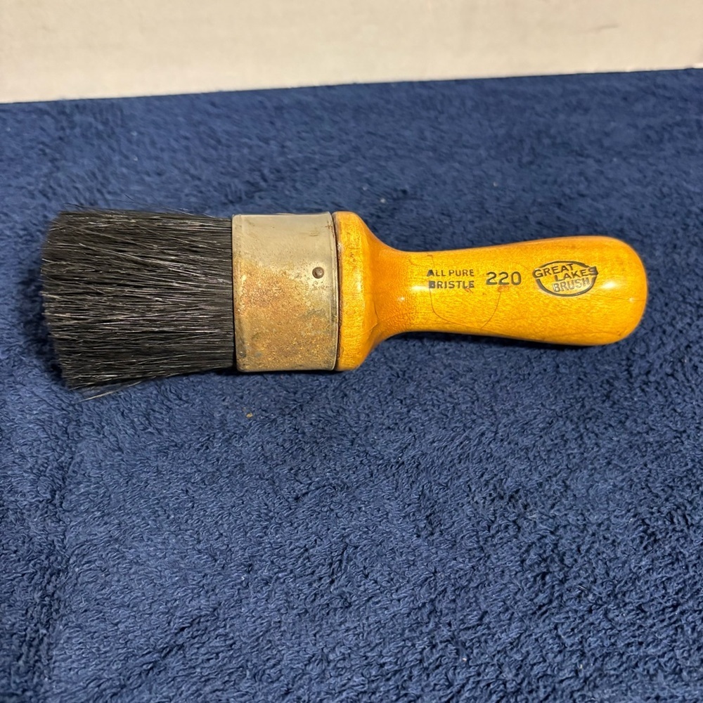 Vintage Great Lakes 220 Stencil Paint 2” Brush w/ Wood Handle Pure Bristle Decor